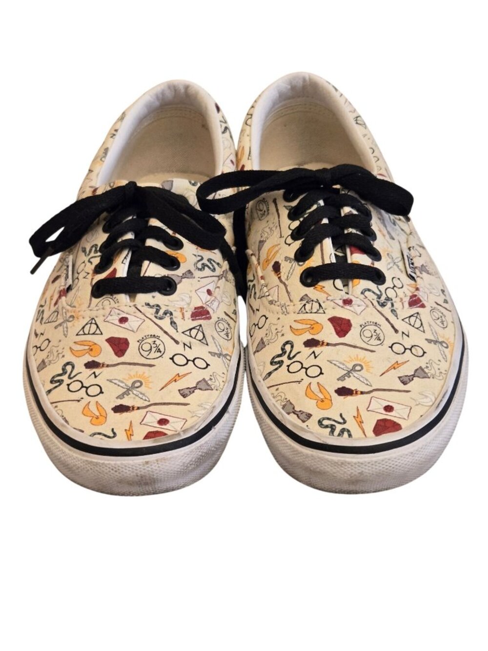 Vans X Harry Potter Era Cream Icon Sneakers All Over Print Size 8.5 Men / 10 Wom - Picture 2 of 9